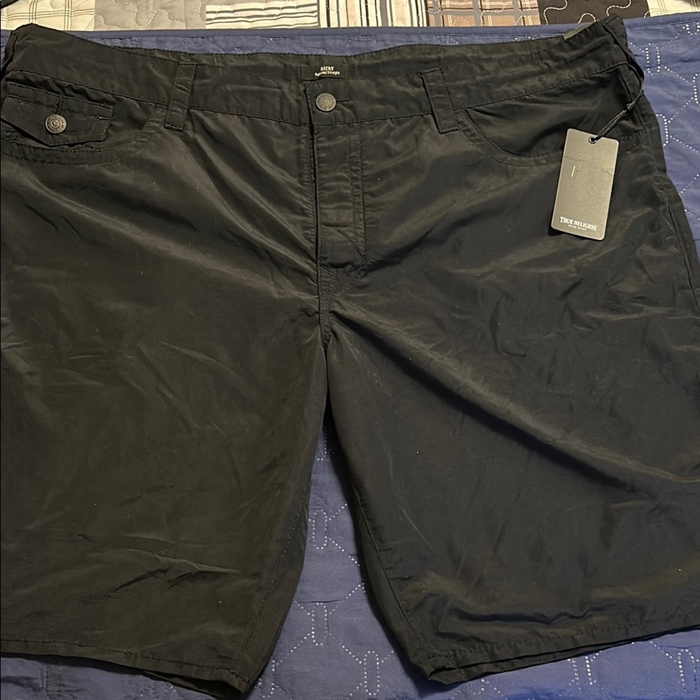 True Religion Black Ricky Board Shorts